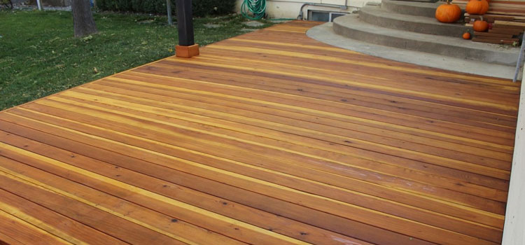 Smooth Redwood Decking in South El Monte, CA